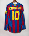 Barcelona 2005/2006 Retro Home Long Sleeve RONALDINHO 10